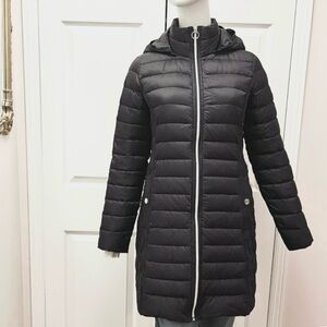 Michael Kors Black Packable Down Puffer Coat Hooded XS